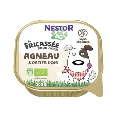 La fricassée pour chien Agneau & petits pois - Nestor Bio - 300g