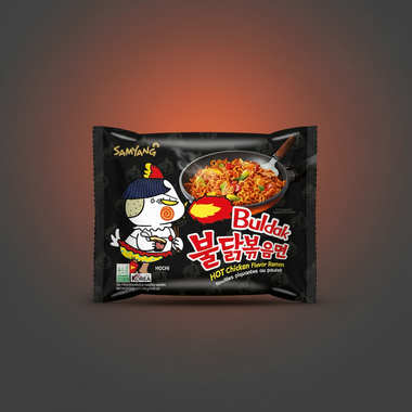 Buldak noir - hot chicken flavor ramen - Samyanga - 140g