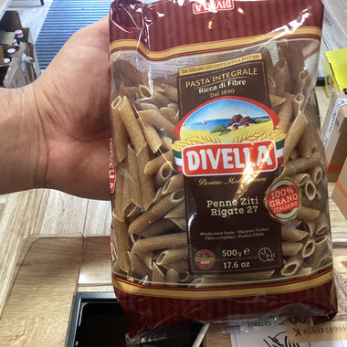 Divella penne ziti pasta intégrale
