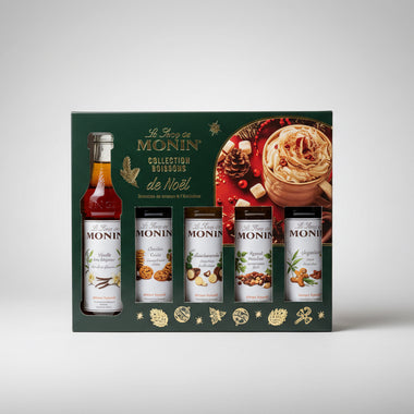 Monin - Coffret de sirops pour boissons de Noël - 5x 5cL