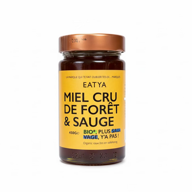 Miel de Forêt et Sauge Bio et Cru 450g - EATYA