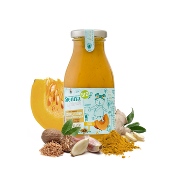 SOUPE BIO POTIRON ET ÉPICES - SANS SEL AJOUTÉ - 100% VEGAN - DÈS 6MOIS - 260ML