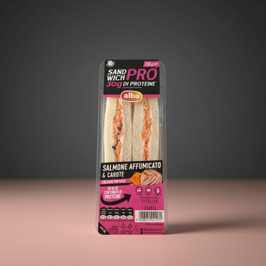 Sandwich pro 30g Di proteine - salmone affumicato & carote