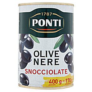 Olive noir snocciolate - Ponti - 400g/170g