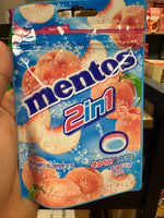 Mentos 2 in 1 - pêche blanche