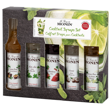 Coffret de sirops pour cocktails - Monin - 5x 5cL