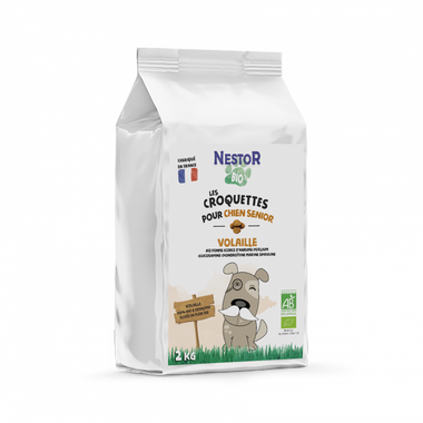 Les croquettes chien senior-Volaille-Nestor Bio-2kg